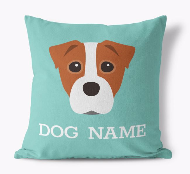 {dogsName}'s Icon: Personalised {breedFullName} Canvas Cushion